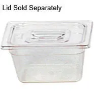 Rubbermaid 1/4 Size, Cold Food Pan, Clear 1