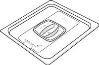 Rubbermaid 1/4 Size, Cold Food Pan Cover, Notched Clear 1