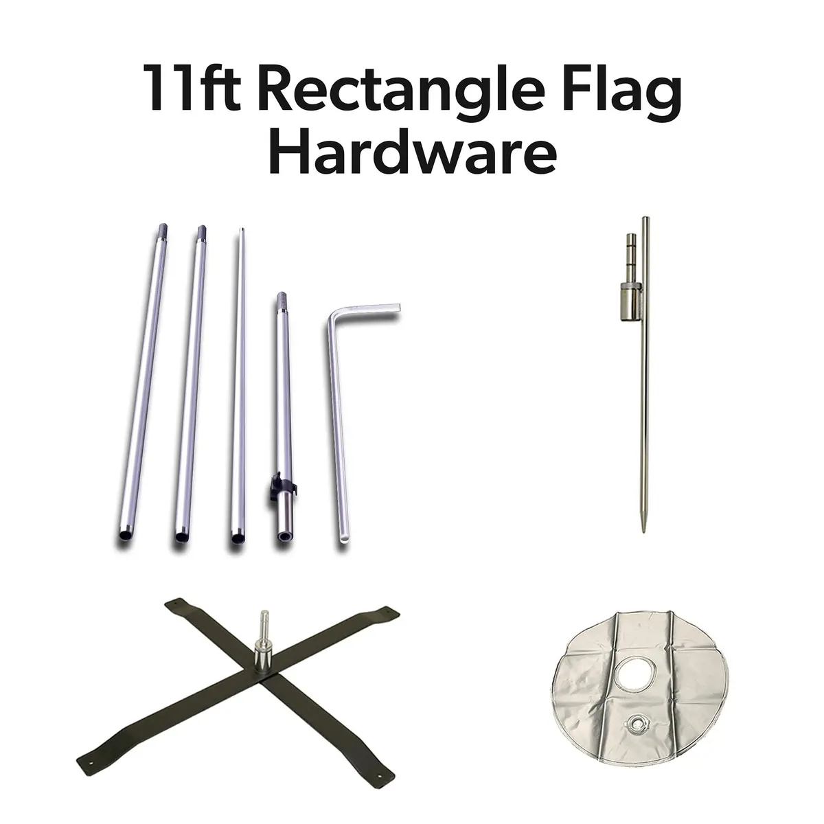 11Ft Rectangle Flag Hardware 1