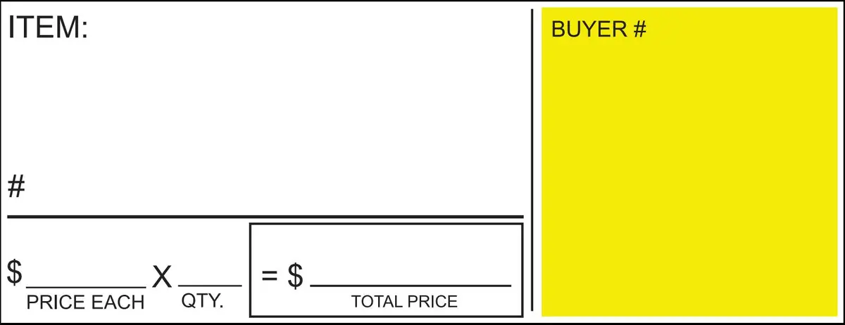 12 Ticket Clerk Sheets - Style D (100/Pack) 1
