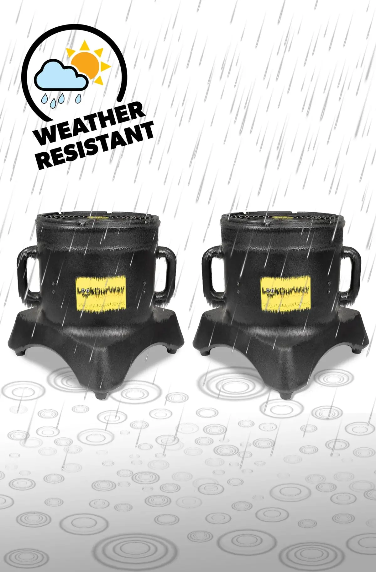 Two Weather-Resistant Air Dancer Blowers (12" Diameter) 1