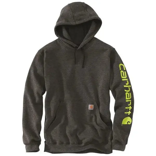 K288 Loose Fit Midweight Logo Sleeve Graphic Hoodie - Carbon 1