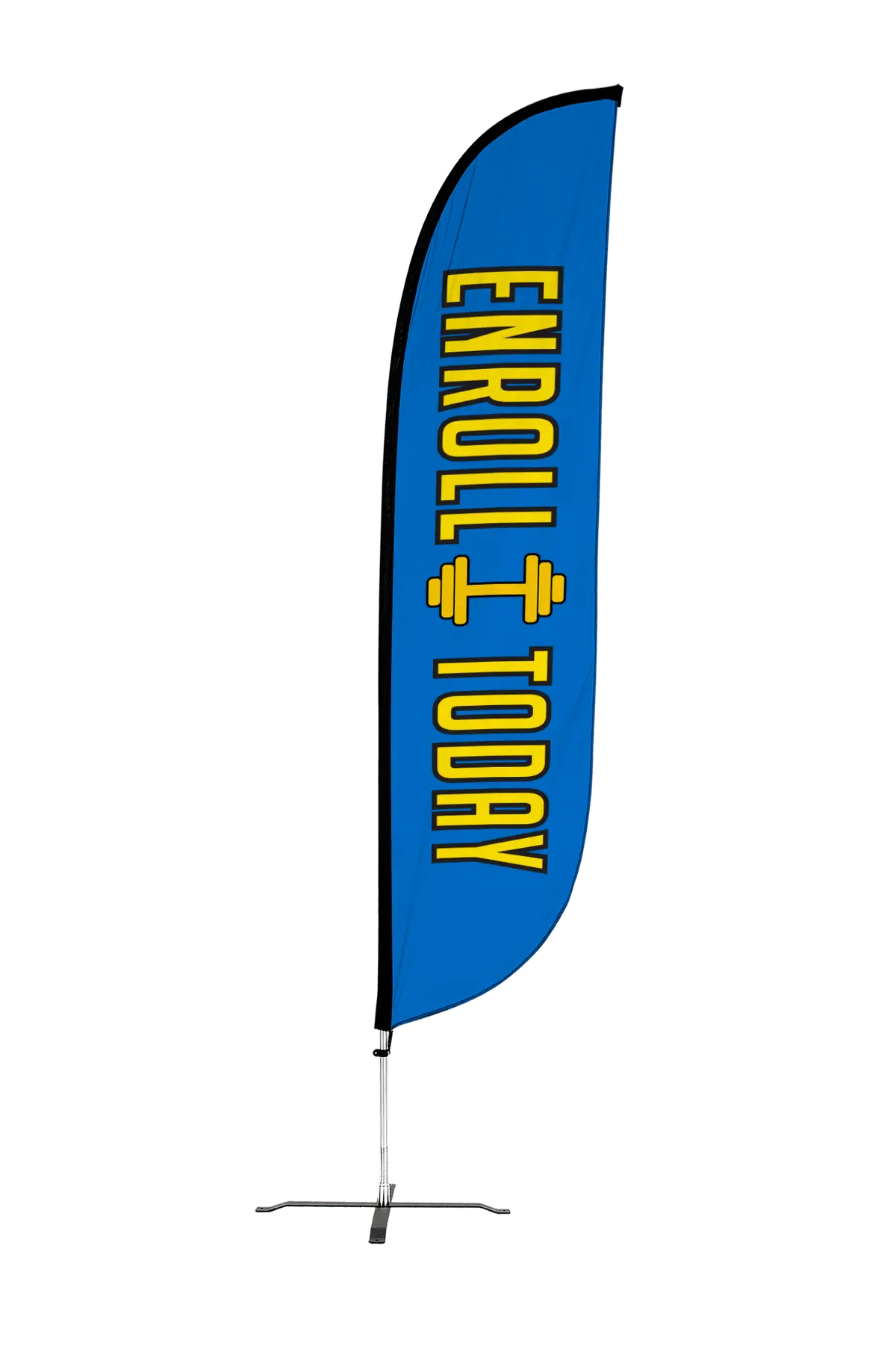 Gym Enroll Today Feather Flag Blue 1