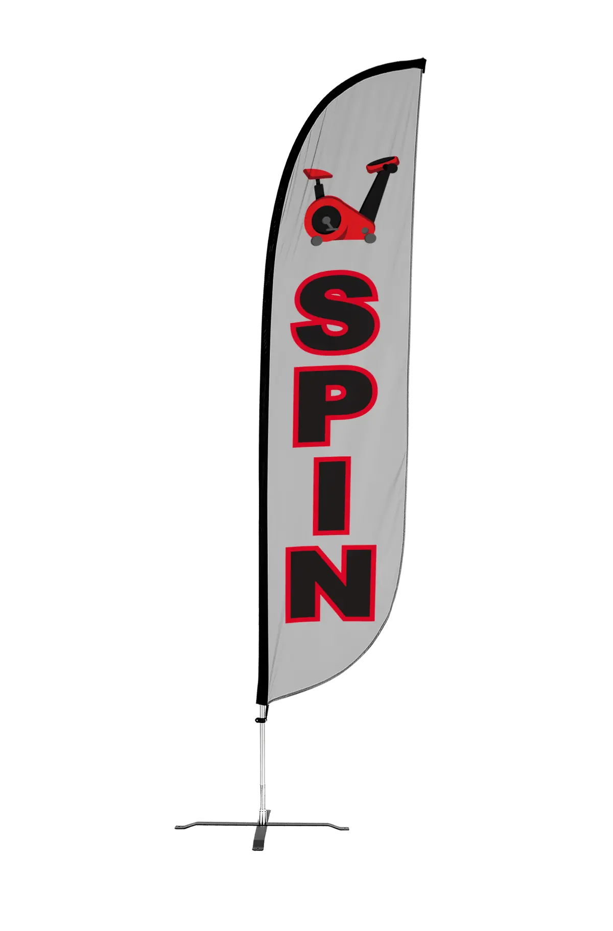 Spin Feather Flag Grey 1