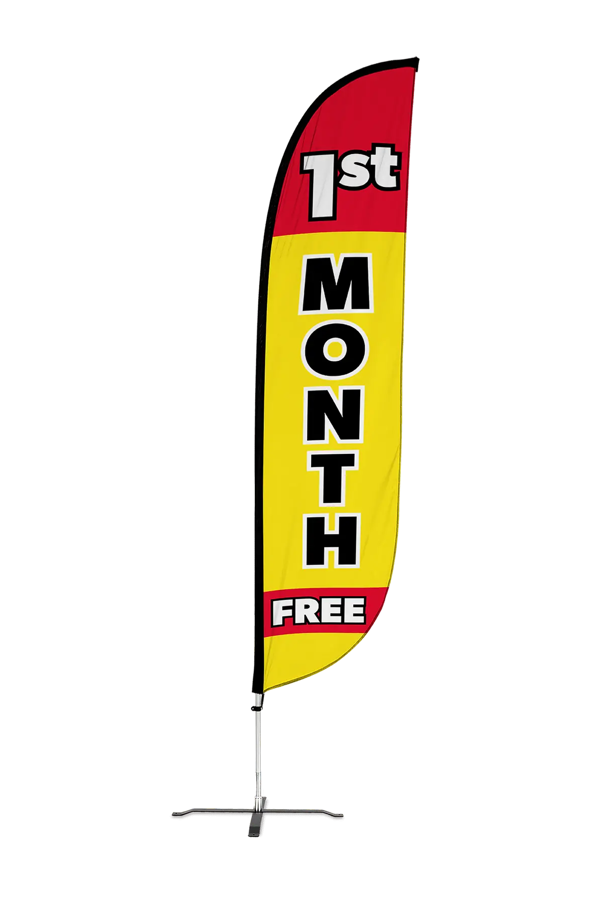 1St Month Free Feather Flag Yellow 1