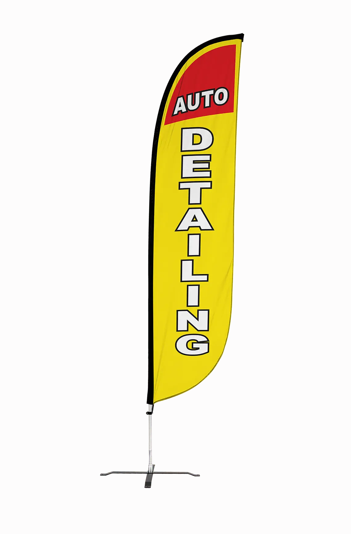 Auto Detailing Feather Flag Yellow 1