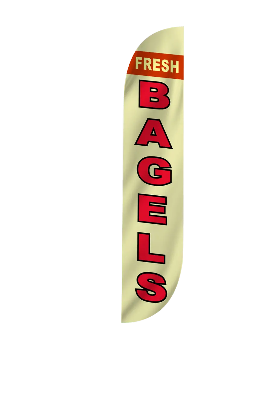 Bagels Feather Flag Yellow 2
