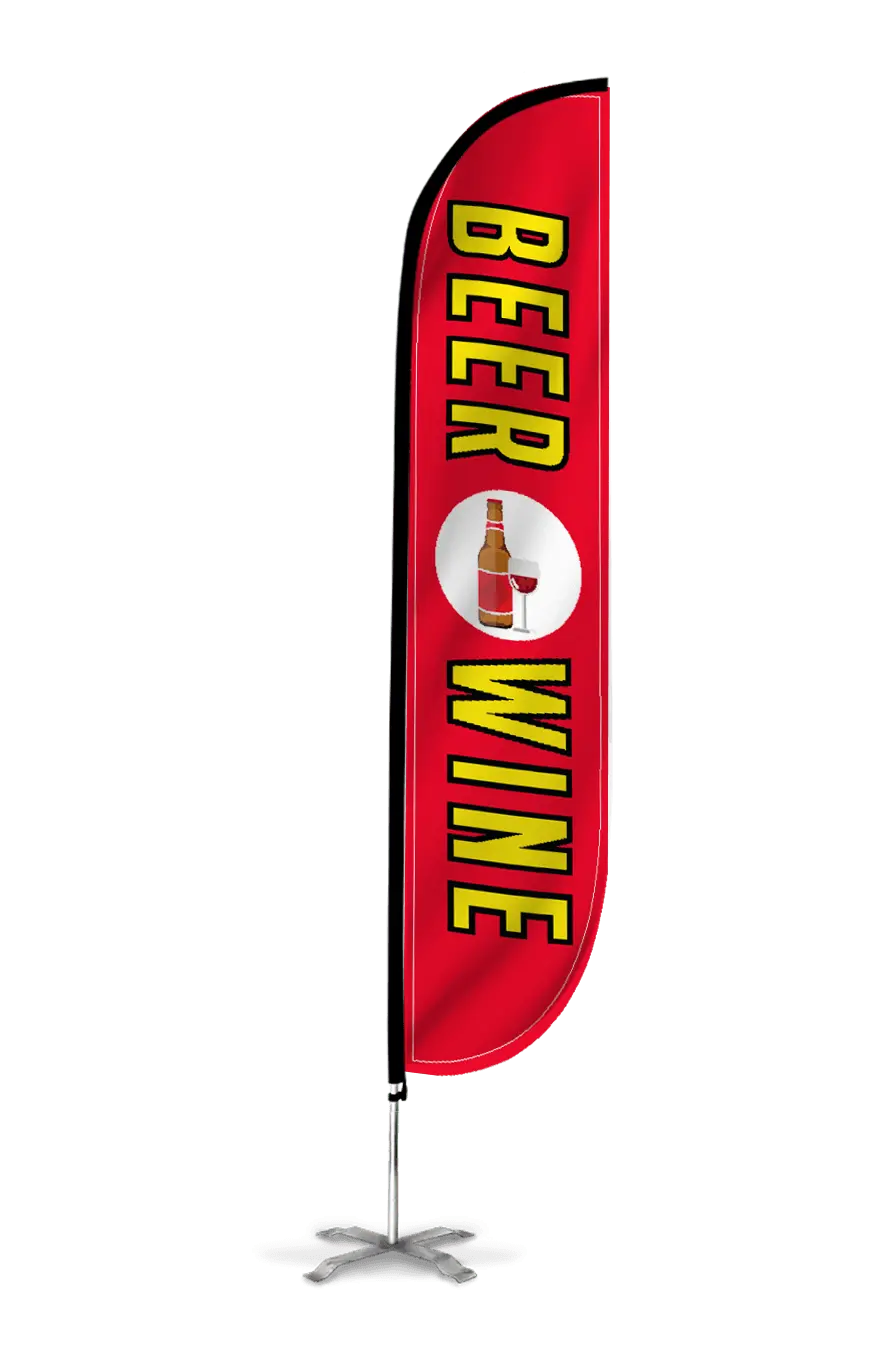 Beer & Wine Feather Flag 1