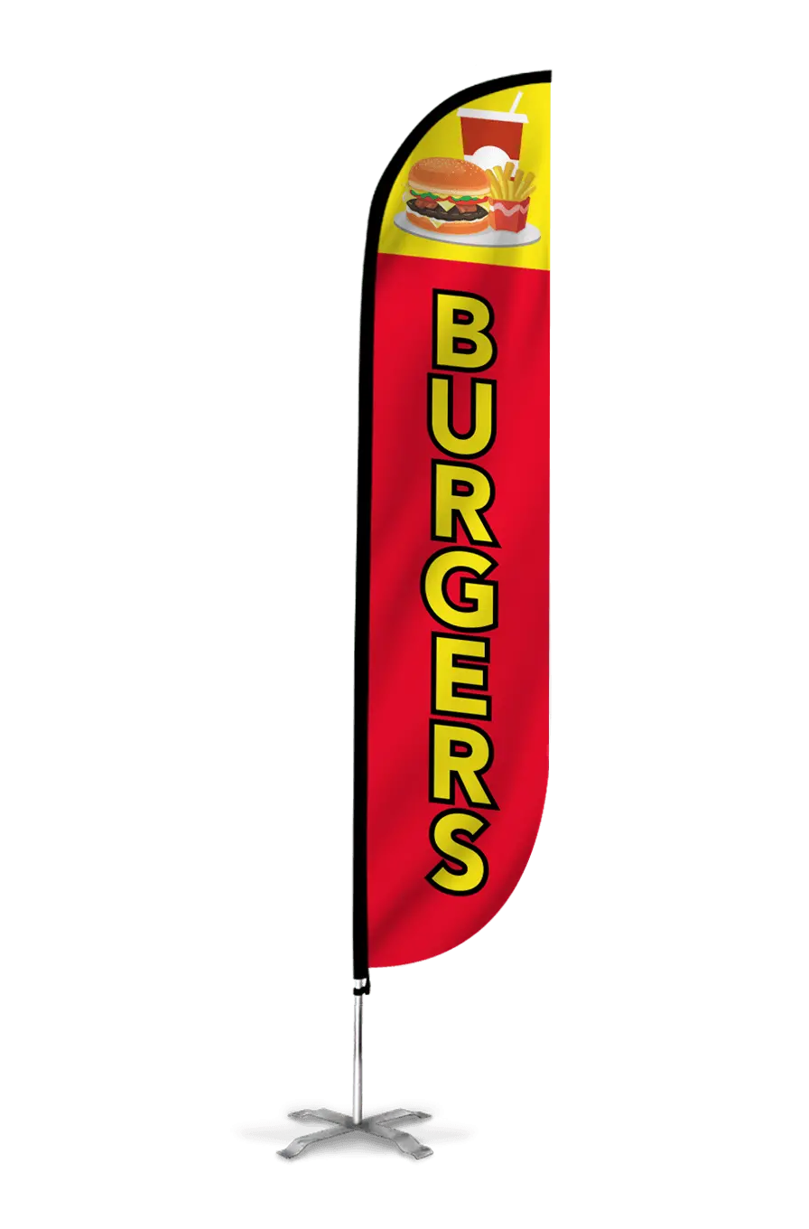 Burgers Feather Flag Red 1