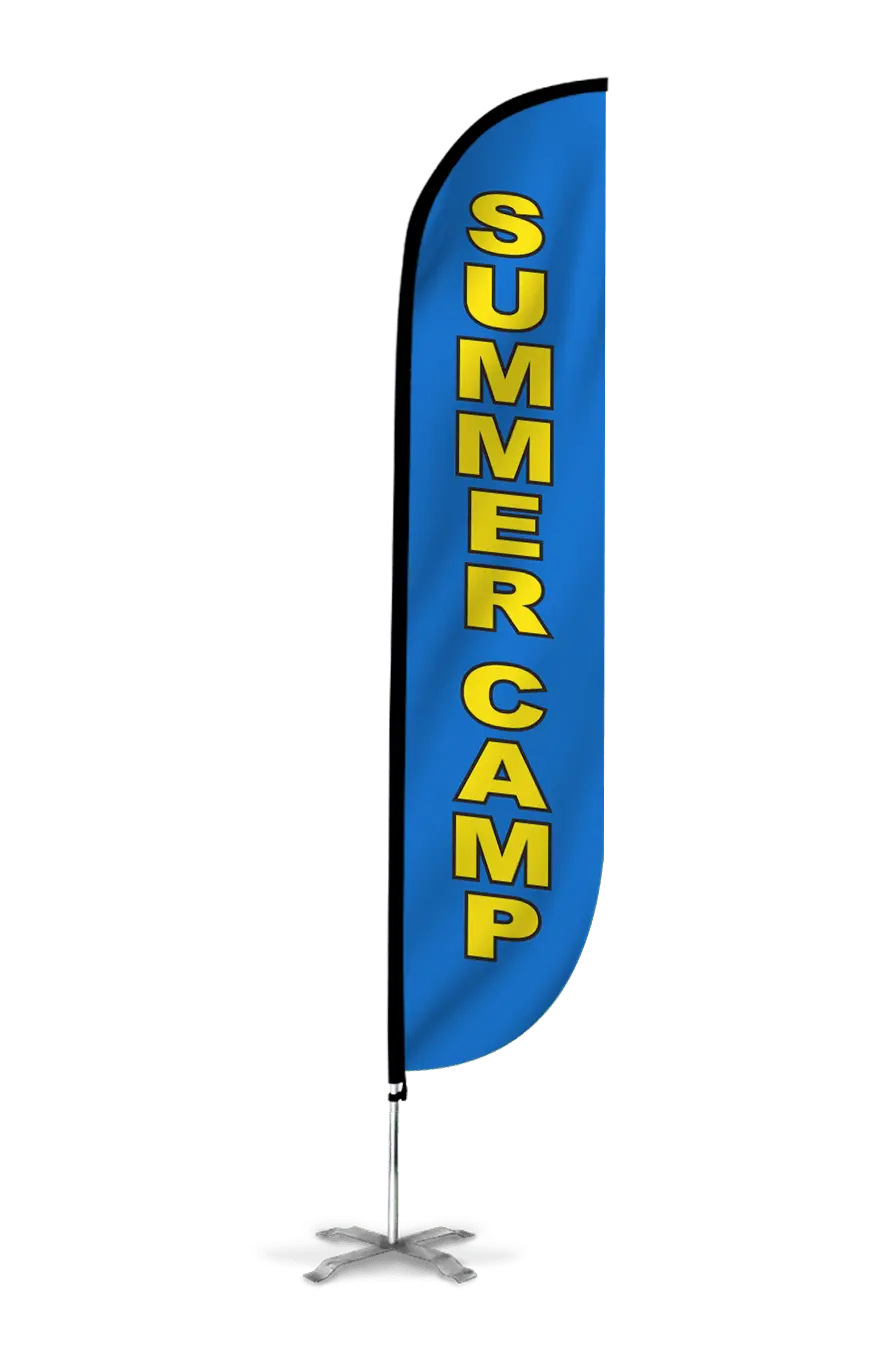 Summer Camp Feather Flag Blue 1