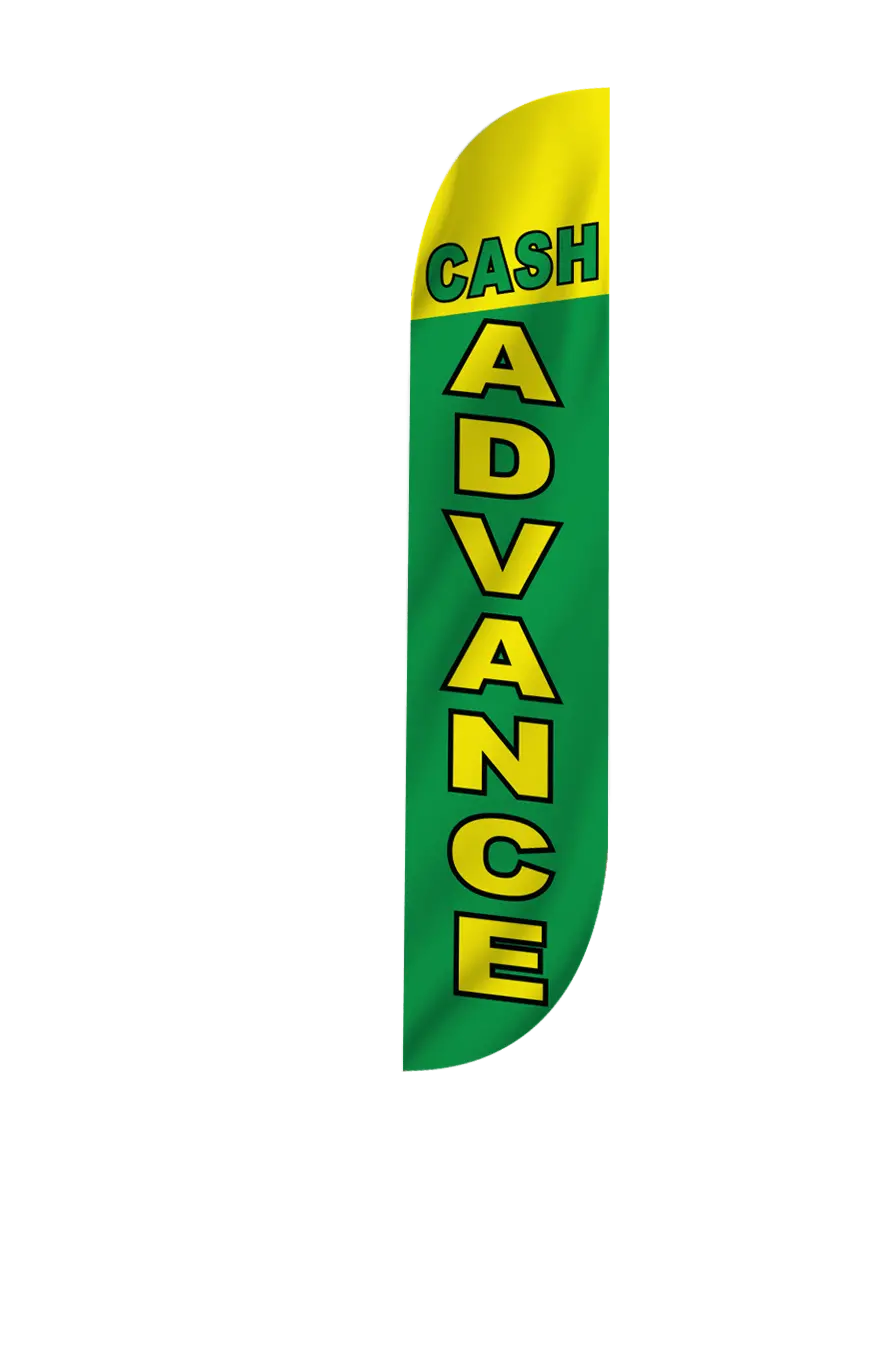 Cash Advance Feather Flag 2