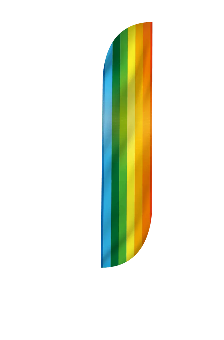 Rainbow Feather Flag 2