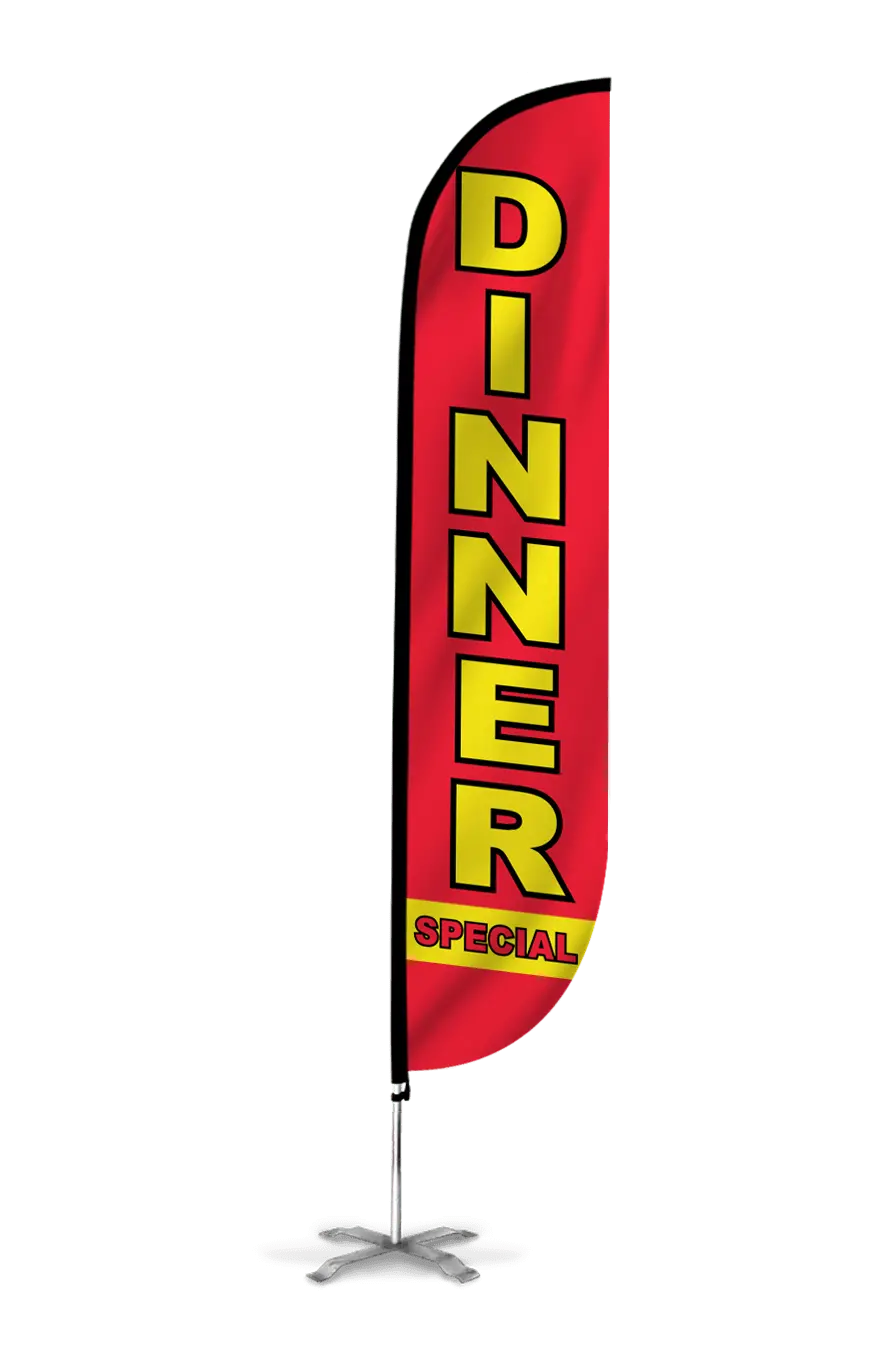 Diner Feather Flag Red 1