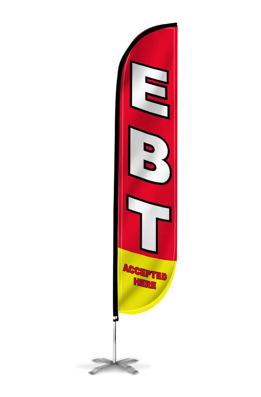 Ebt Accepted Here Feather Flag 1