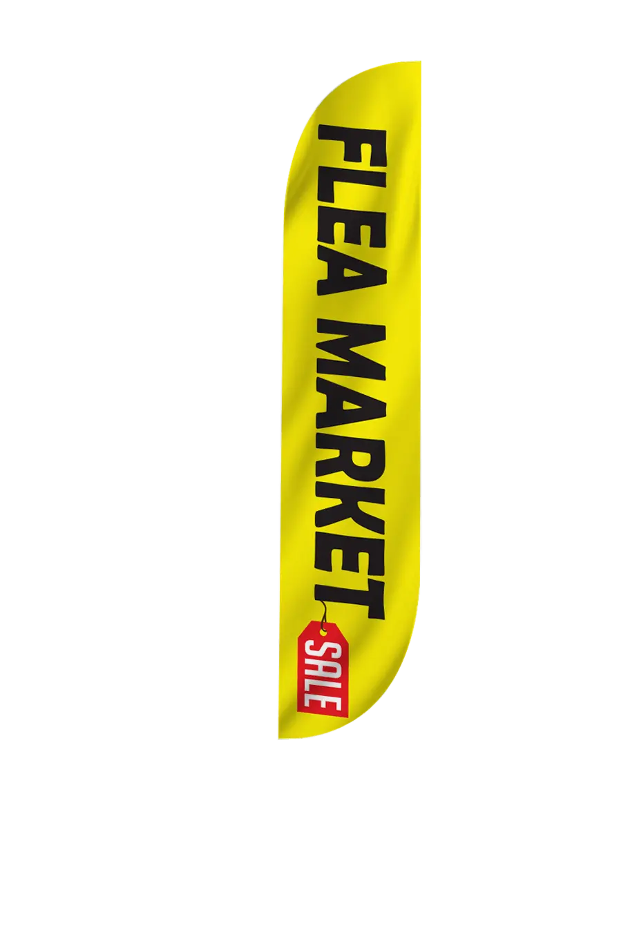 Flea Market Feather Flag Yellow 2
