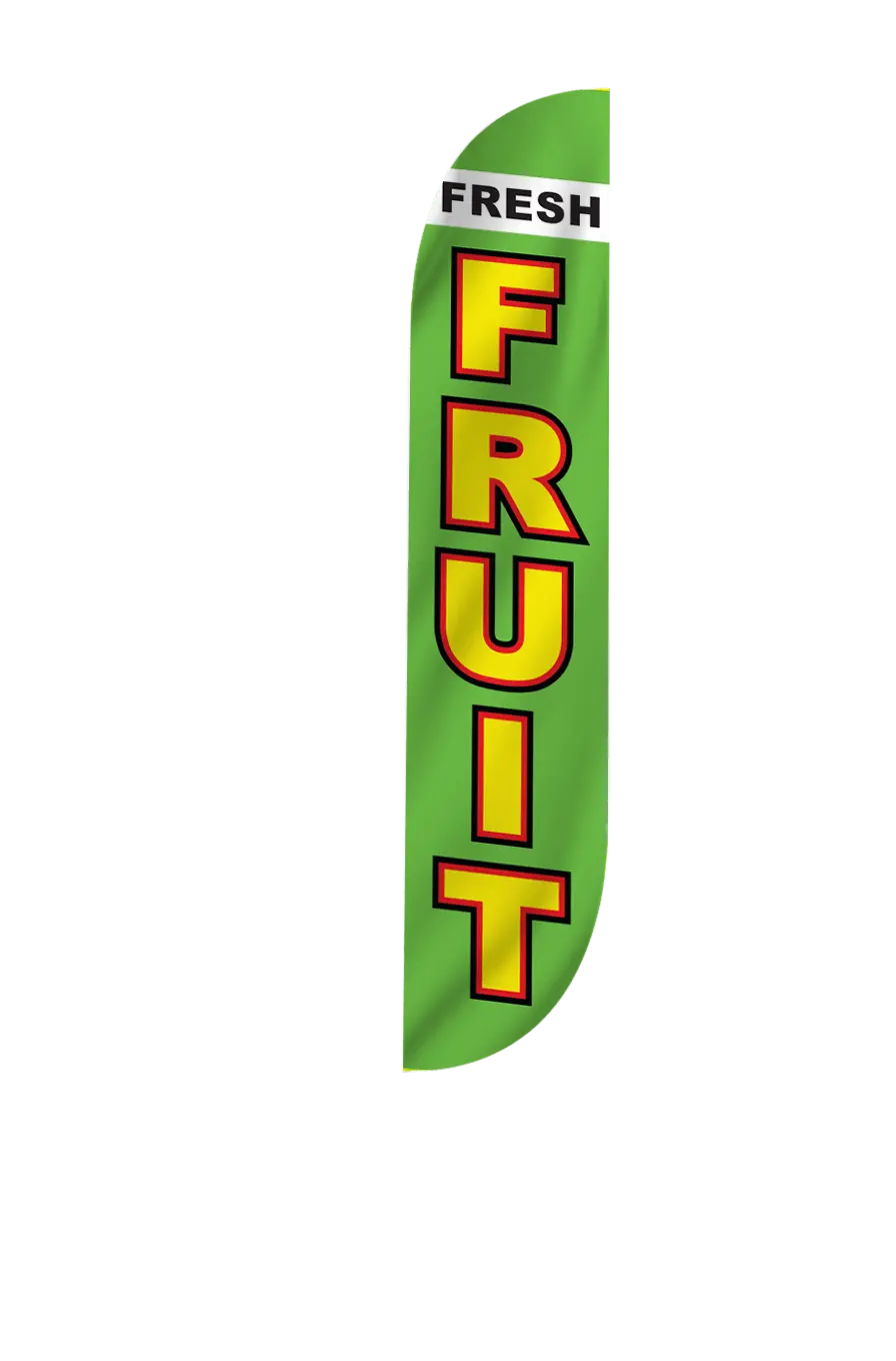 Fresh Fruit Feather Flag Green 2