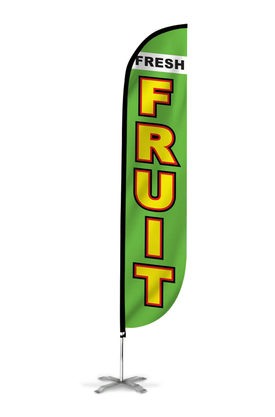 Fresh Fruit Feather Flag Green 1