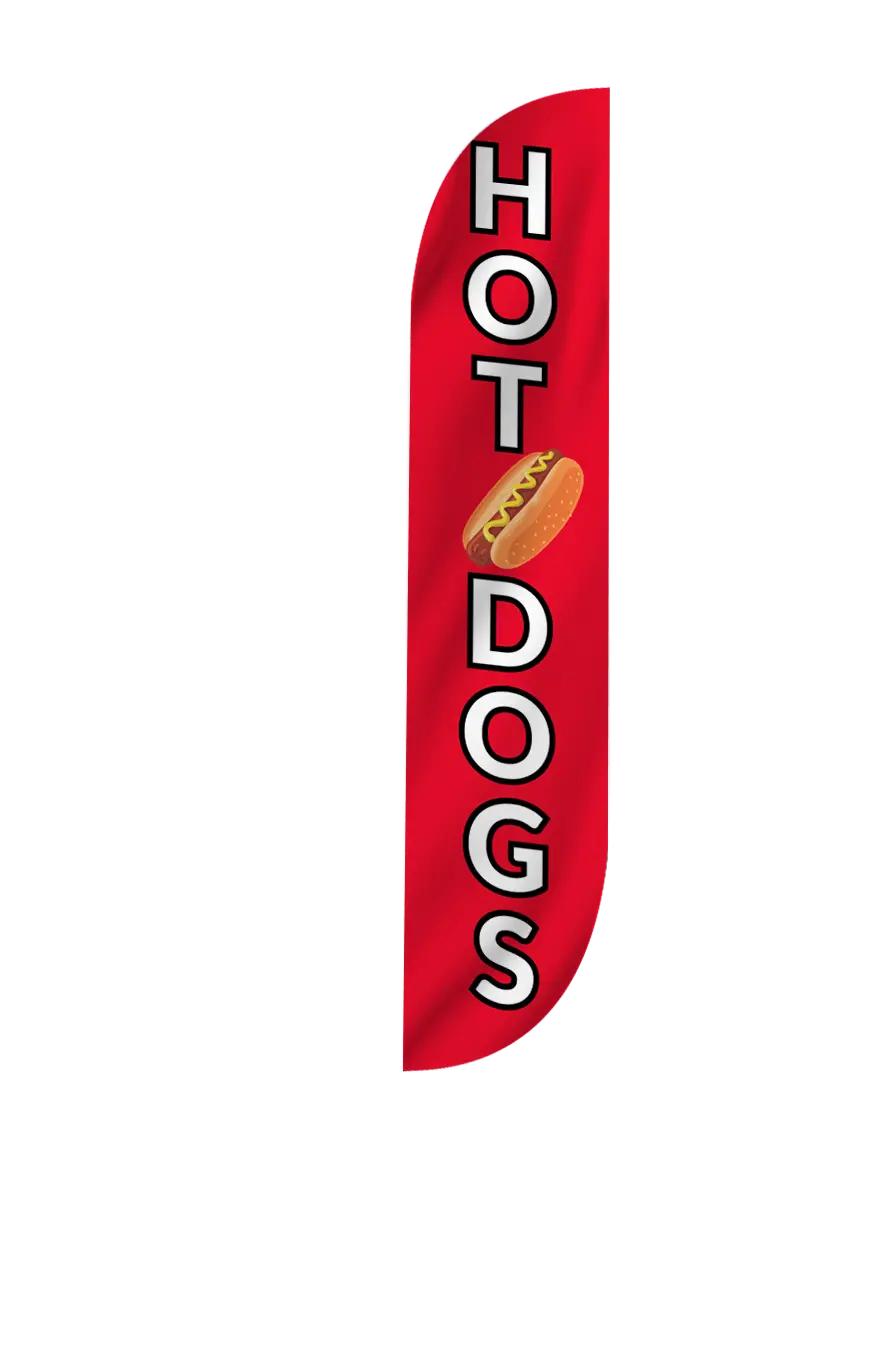 Hot Dogs Feather Flag 2