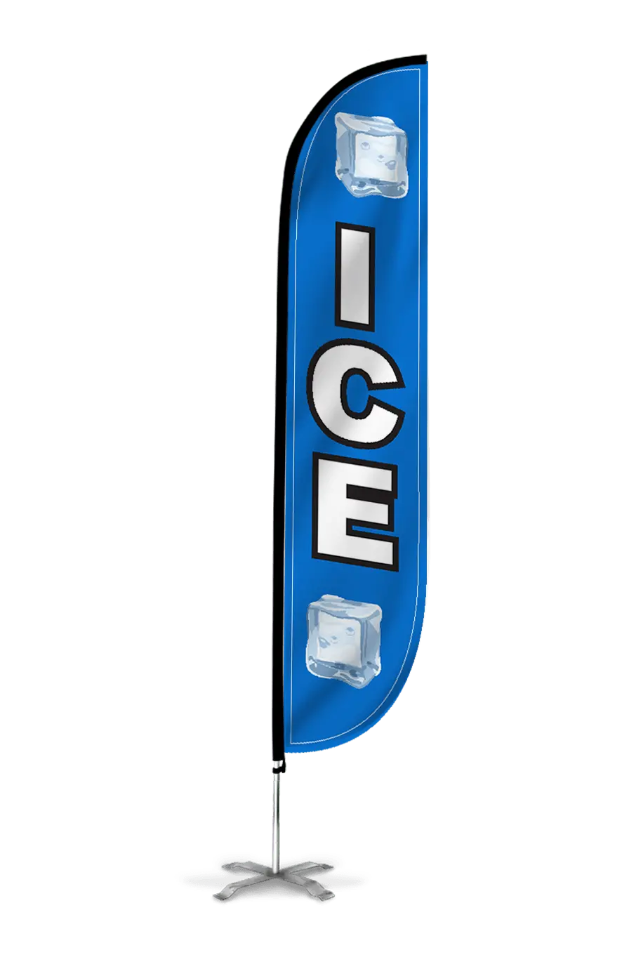 Ice Feather Flag Blue 1