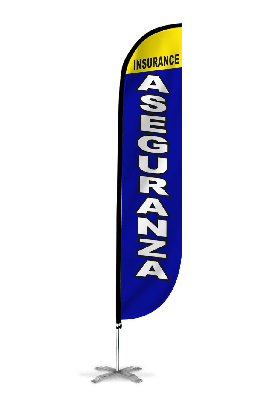Insurance Aseguranza Feather Flag 1