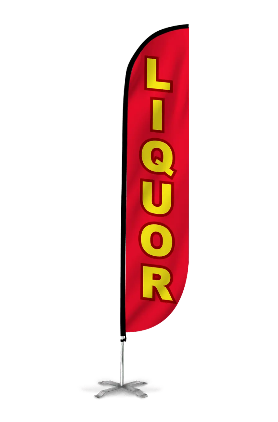 Liquor Feather Flag 1