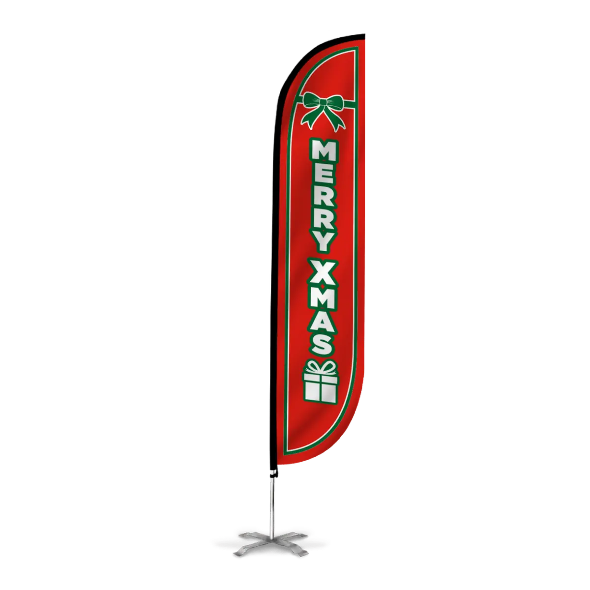 Merry Xmas Feather Flag 1