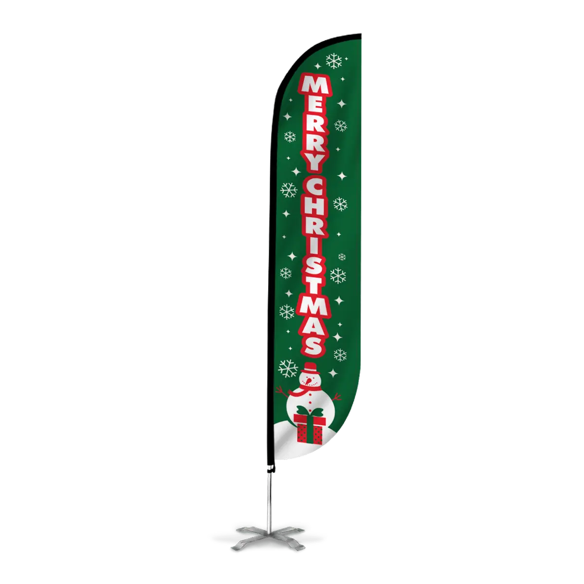 Merry Christmas Feather Flag 1