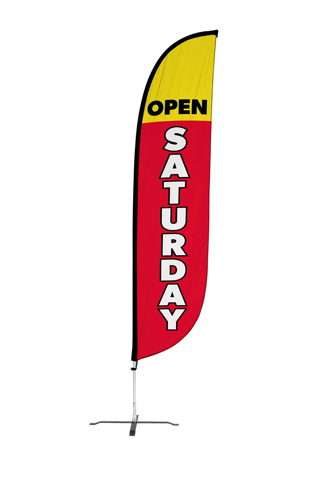 Open Saturday Feather Flag 1