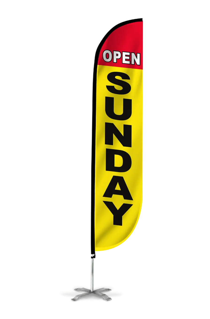 Open Sunday Feather Flag 1