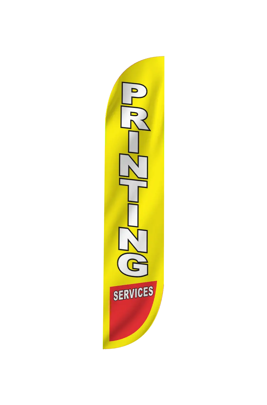 Printing Services Feather Flag Yellow 2