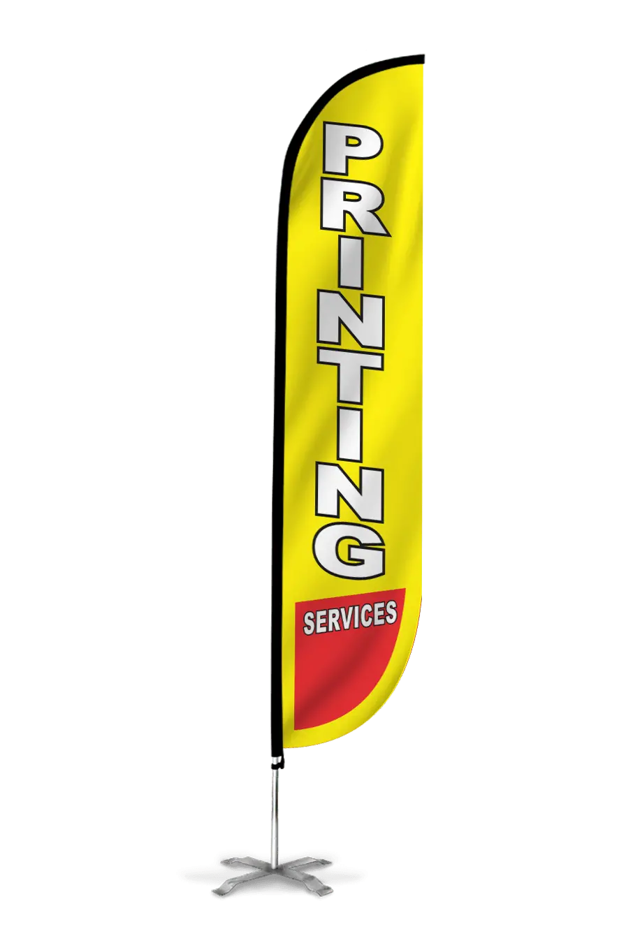 Printing Services Feather Flag Yellow 1