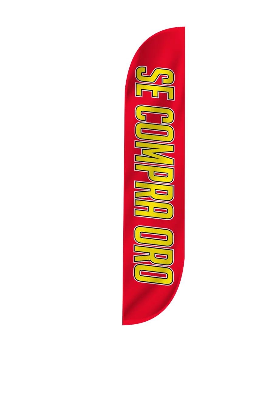 Se Compra Oro Feather Flag 2