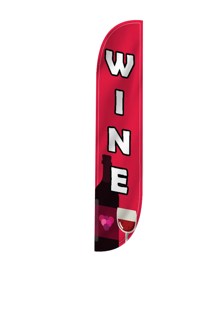Wine Feather Flag Red 2