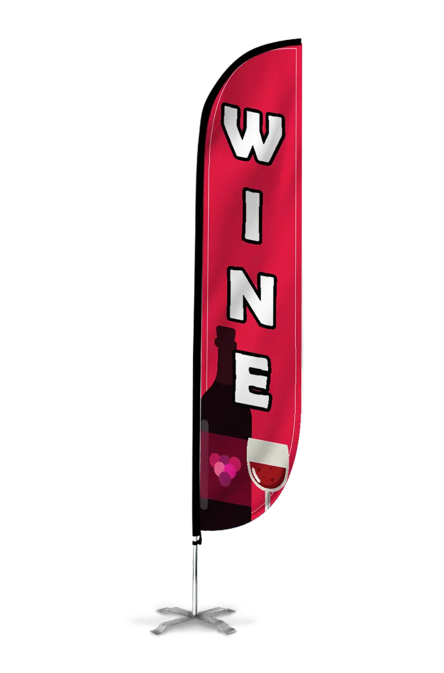 Wine Feather Flag Red 1