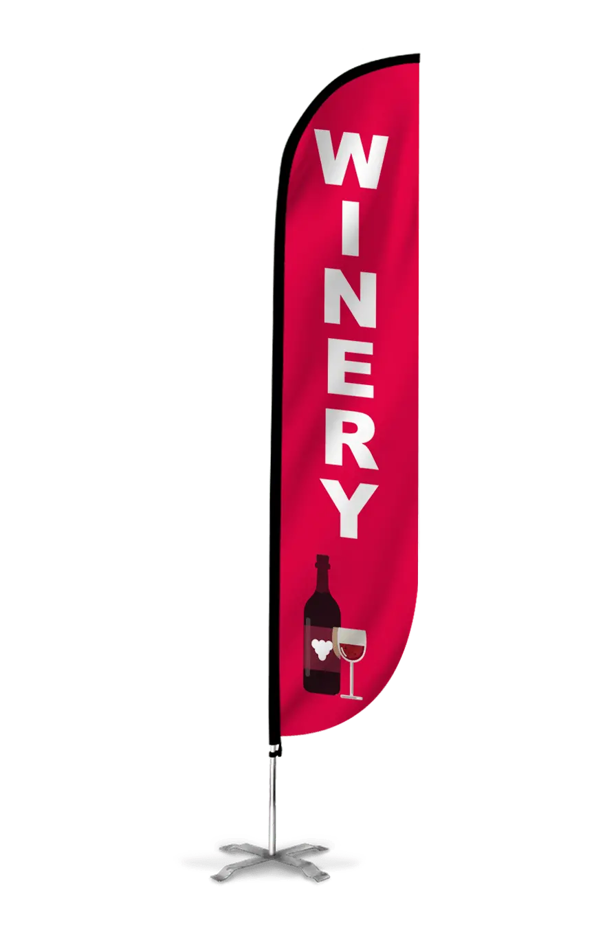 Winery Feather Flag Red 1