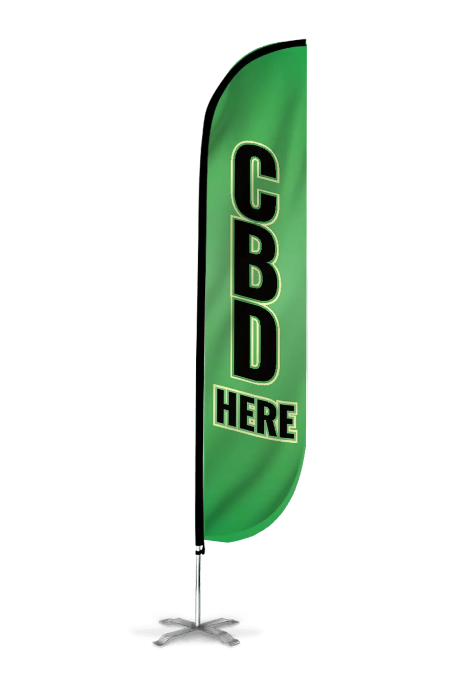 Cbd Here Feather Flag 2