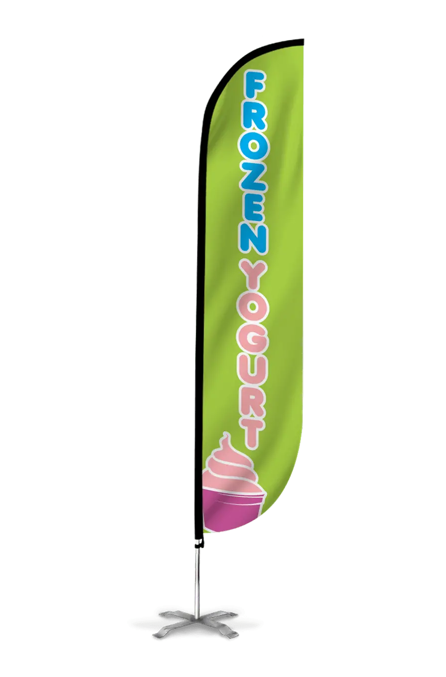 Frozen Yogurt Feather Flag 1