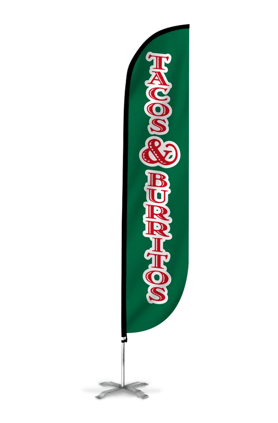 Tacos & Burritos Feather Flag 1