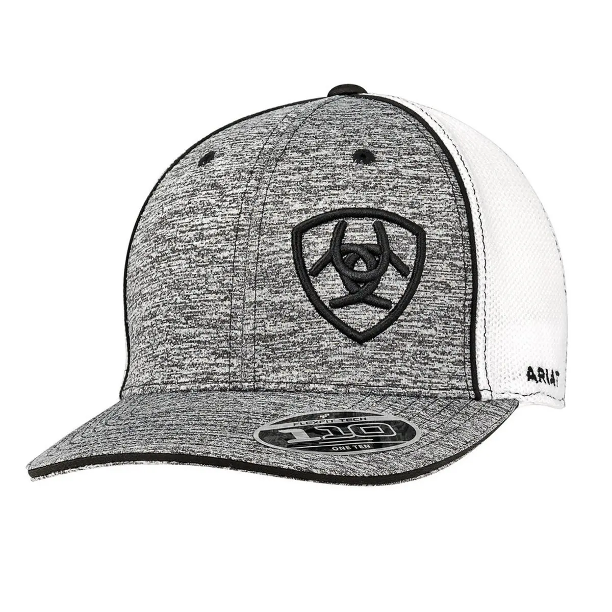 Ariat Men's Offset Logo Flexfit- Grey Heather 1