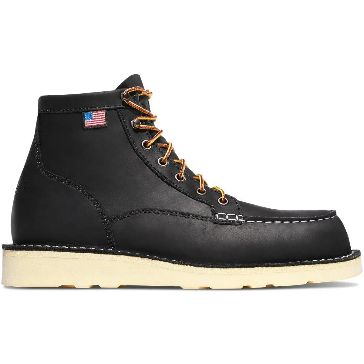 Men's 6" Bull Run Moc Toe Boots - Black 1
