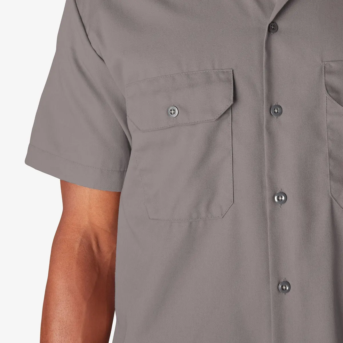 Short Sleeve Work Shirt, Silver 5