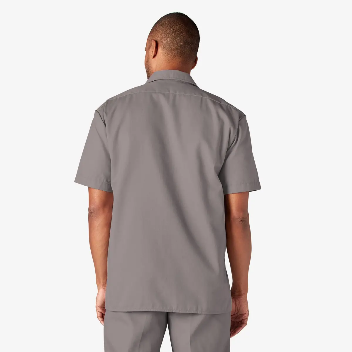 Short Sleeve Work Shirt, Silver 2