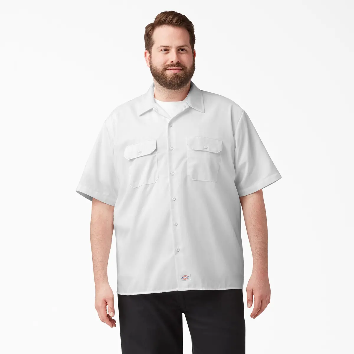 Short Sleeve Work Shirt, White 5