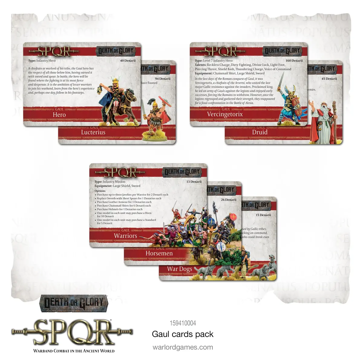 Death Or Glory: Spqr Gaul Cards Pack 1