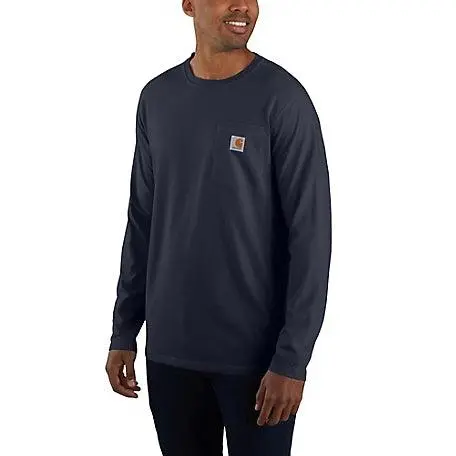 Carhartt Force® Relaxed Fit Midweight Long-Sleeve Pocket T-Shirt - Navy 1