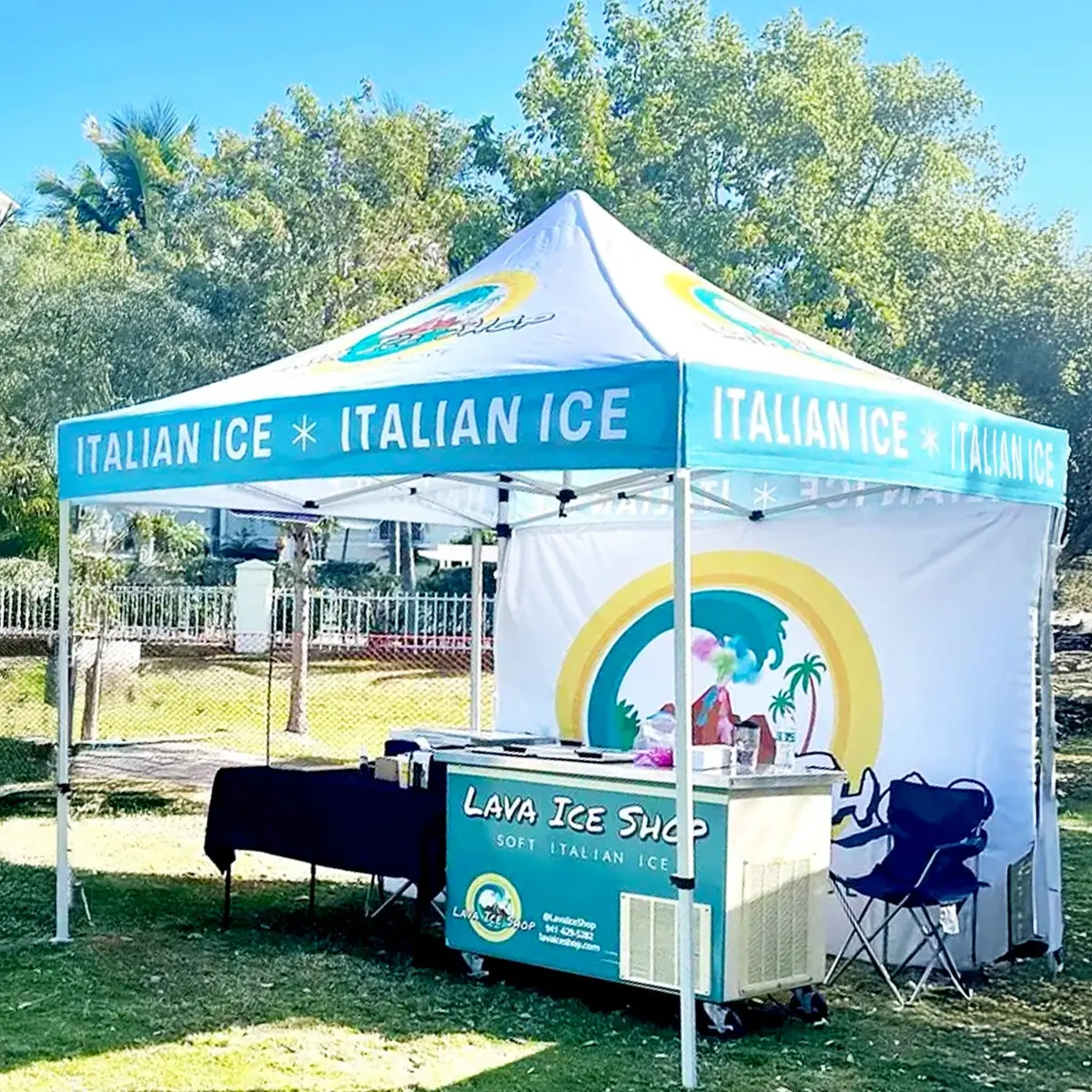 Custom Canopy Tent With Back Wall 3