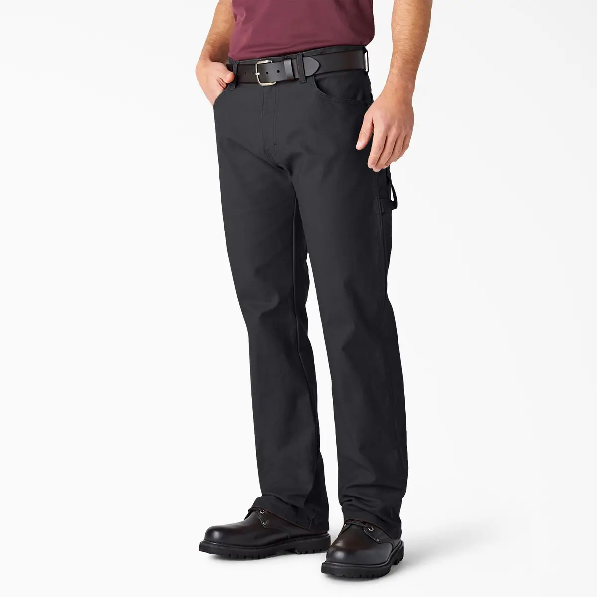 Relaxed Fit Heavyweight Duck Carpenter Pants, Black 1