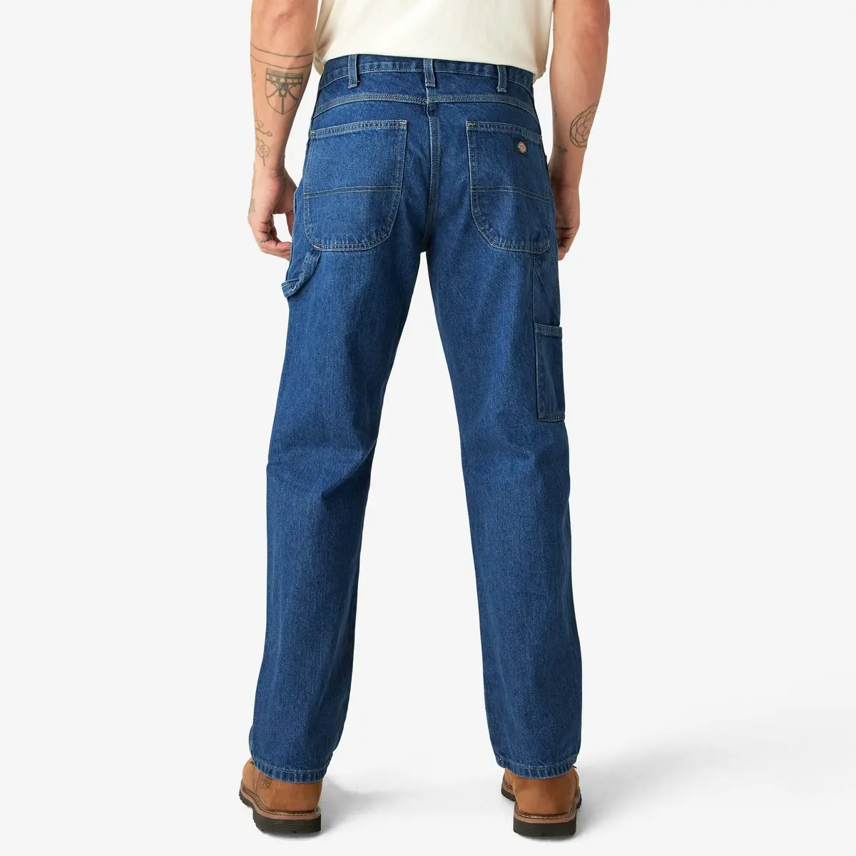 Relaxed Fit Heavyweight Carpenter Jeans, Stonewashed Indigo Blue 3