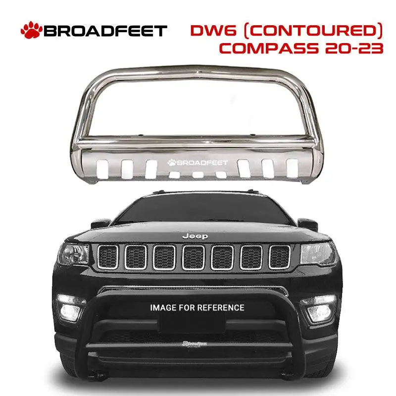 Front Bull Bar With Skid Plate (Dw6) Bumper Guard Fits Jeep Compass 2020-2025 2