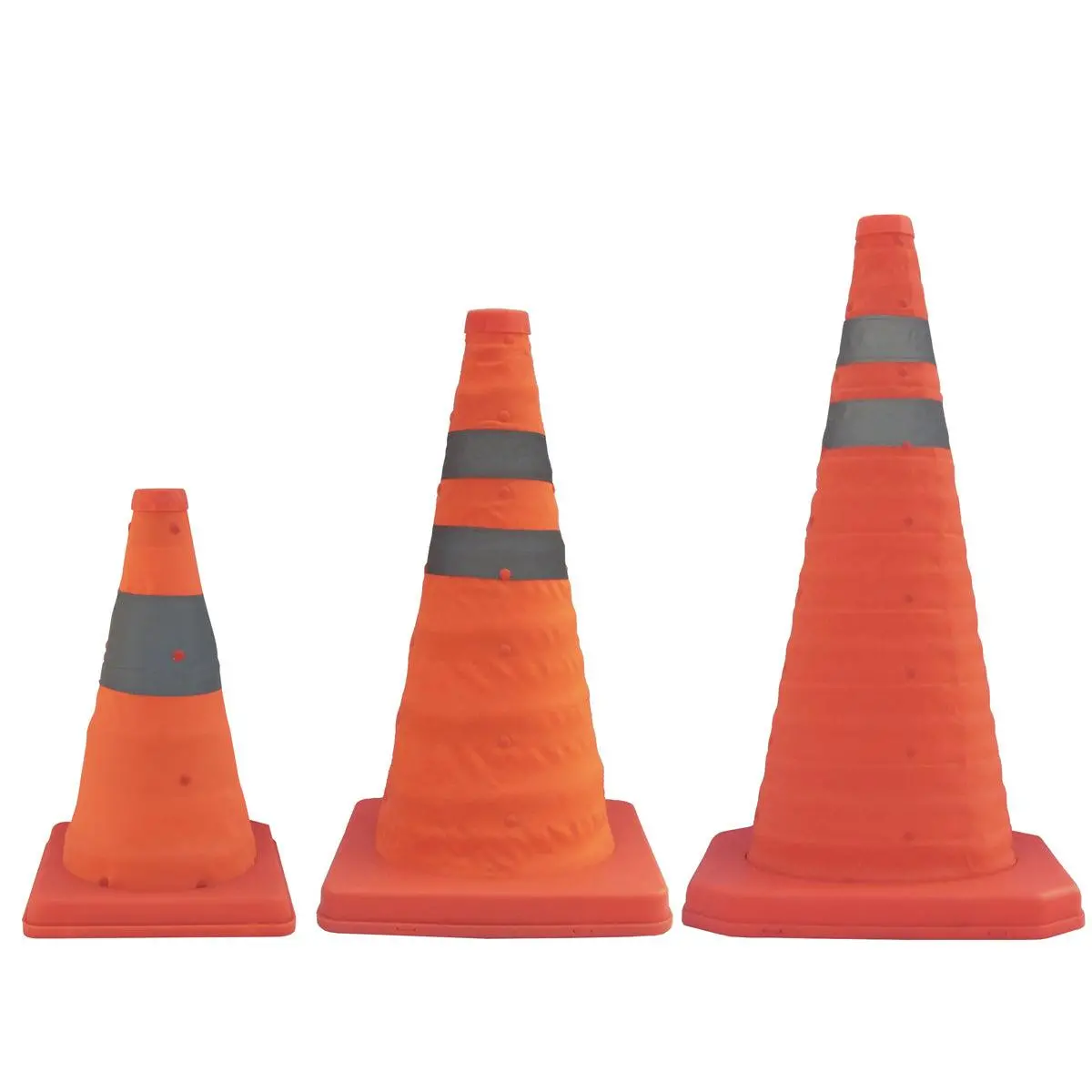 Collapsible Traffic Cones With Flashing Light 1